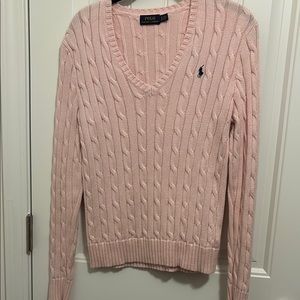 Polo by Ralph Lauren Pink V-Neck Sweater